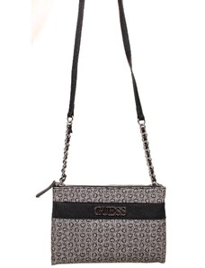 Guess dámská kabelka Ledger Crossbody světle šedá s monogramem