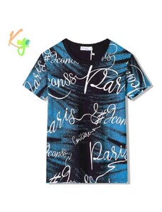 Chlapecké tričko kr.r. Kugo FB3811, černá / modrá