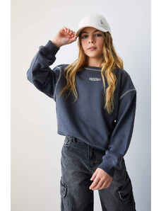 DEFACTO Girl Oversize Fit Crew Neck Sweatshirt