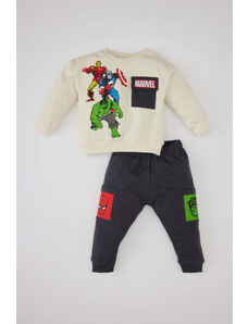 DEFACTO Baby Boy Marvel Comics Sweatshirt Sweatpants 2 Piece Set