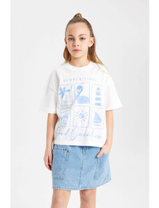 DEFACTO Girl Oversize Fit Short Sleeve T-Shirt