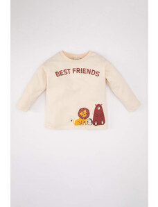 DEFACTO Baby Boy Crew Neck Animal Patterned T-Shirt