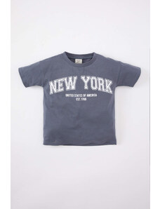 DEFACTO Baby Boy Crew Neck Printed Short Sleeve T-Shirt