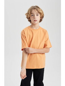 DEFACTO Boy Oversize Fit Crew Neck Basic T-Shirt