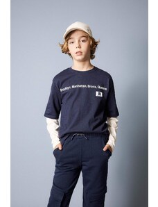 DEFACTO Boy Regular Fit Crew Neck Cotton Printed T-Shirt