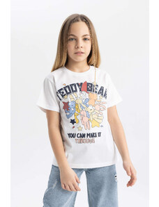 DEFACTO Girl Short Sleeve Printed T-Shirt