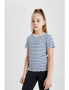 DEFACTO Girl Slim Fit Striped Ribbed Camisole T-Shirt