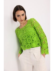 Pletený svetr Monari 408892 zelený