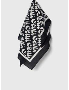Bavlněný šátek HUGO černá barva, 50514032