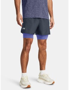 Under Armour Kraťasy UA LAUNCH 5'' 2-IN-1 SHORTS-GRY - Pánské