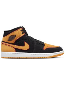 Jordan 1 Mid Fat Tongue Black Orange