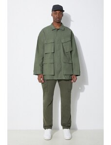 Bavlněná bunda Engineered Garments BDU zelená barva, oversize, OR174.CT010