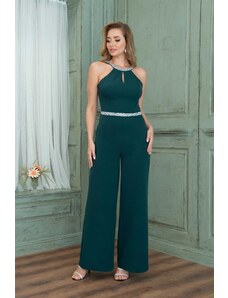 Carmen Emerald Collar with Stones at the Waist Overalls