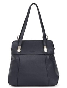 Kožený kabelko-batůžek Hexagona - tmavě modrý