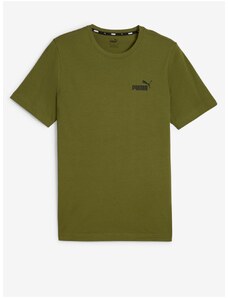 Khaki pánské tričko Puma ESS Small Logo Tee - Pánské