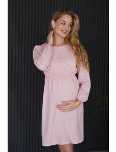 Těhotenské a kojící šaty 3v1 Fantasy pudrové růžové