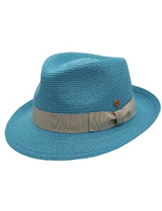 Tyrkysový crushable (nemačkavý) letní klobouk Trilby - Mayser Maleo, UV faktor 80
