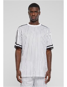 UC Men Pánské tričko Oversized Striped Mesh Tee - bílo/černé