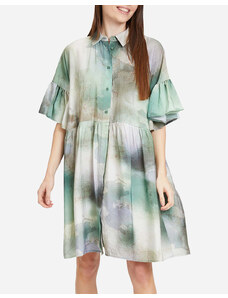 TAMARIS CLAMECY Gathered Shirt Dress AOP&Solid