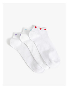 Koton Heart-Hearted 3-Pack Booties Socks Set