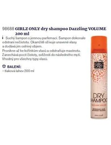 GIRLZ ONLY dry shampoo Dazzling VOLUME 200 ml - suchý šampon