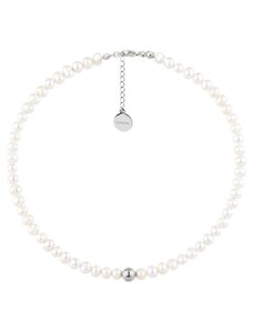 Manoki Perlový choker náhrdelník Marilda - chirurgická ocel, sladkovodní perla