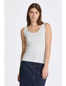 TOP GANT SLIM RIBBED TANK TOP bílá XXS