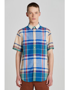 KOŠILE GANT REG INDIAN MADRAS SS SHIRT modrá M