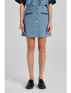 SUKNĚ GANT MONOGRAM JACQUARD MINI SKIRT modrá 34