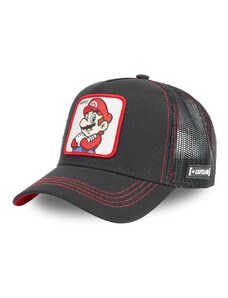 Čepice Capslab Super Mario černá barva, s aplikací, CL.SMB.1.MAR2