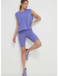 Sportovní šortky On-running Movement dámské, fialová barva, hladké, high waist