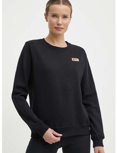 Bavlněná mikina Fjallraven Vardag Sweater dámská, černá barva, hladká, F87075