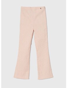 Dětské kalhoty Guess růžová barva, vzorované