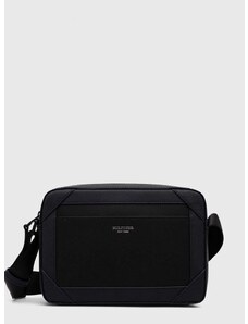 Kožená taška Tommy Hilfiger černá barva, AM0AM12206