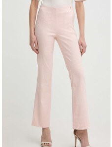Kalhoty Guess ORNELLA dámské, růžová barva, zvony, high waist, W4GB18 WG492