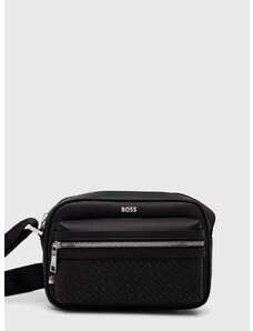 Kožená taška BOSS černá barva, 50516765