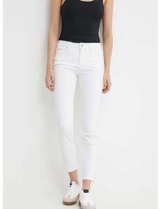 Džíny Calvin Klein Jeans dámské, bílá barva, J20J222778