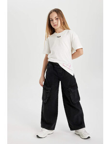 DEFACTO Girl Baggy Fit Wide Leg Jeans