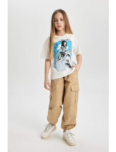 DEFACTO Girl Parachute Cargo Cotton Trousers