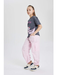 DEFACTO Girl Parachute Cargo Cotton Trousers