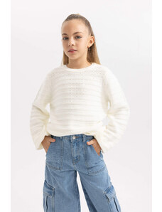 DEFACTO Girl Regular Fit Crew Neck Pullover