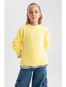 DEFACTO Girl Regular Fit Crew Neck Pullover