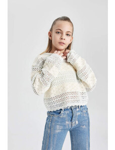 DEFACTO Girl Regular Fit Crew Neck Pullover