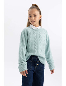 DEFACTO Girl Regular Fit Crew Neck Pullover