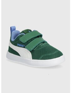 Dětské boty Puma zelená barva