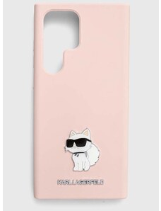 Obal na telefon Karl Lagerfeld S23 Ultra S918 růžová barva