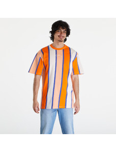 Pánské tričko Karl Kani Small Signature Stripe Tee Orange/ Apricot/ Off White