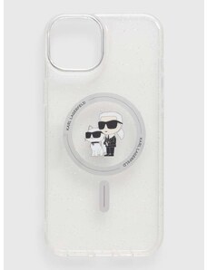 Obal na telefon Karl Lagerfeld iPhone 15 Plus / 14 Plus 6.7" pruhledná barva