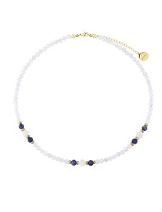 Manoki Luxusní náhrdelník Eloisa - měsíční kámen a lapis lazuli