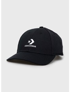 Kšiltovka Converse černá barva, s aplikací